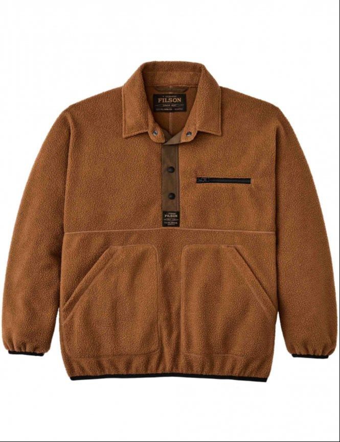 Pile Fleece Pullover Top - Whiskey
